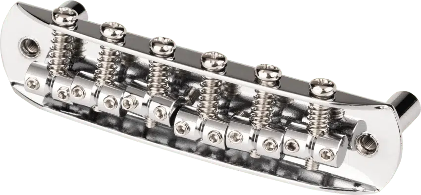 Fender 0081239049 Mustang Ayarlanabilir Köprü Krom (profesyonel) | Bireysel Tel Yükseklik Ve Entonasyon Ayarı, Titreşim Sönümleyici Stabil Yapı | Uyum: Mustang, Jaguar Ve Jazzmaster (9.5" Ve 7.25" Radius)