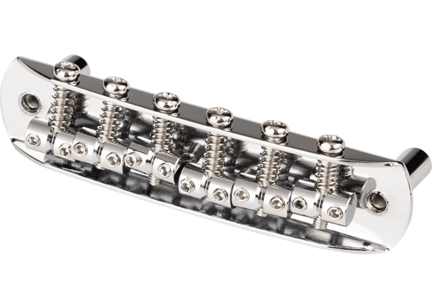 Fender 0081239049 Mustang Ayarlanabilir Köprü Krom (profesyonel) | Bireysel Tel Yükseklik Ve Entonasyon Ayarı, Titreşim Sönümleyici Stabil Yapı | Uyum: Mustang, Jaguar Ve Jazzmaster (9.5" Ve 7.25" Radius)