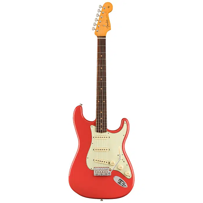 Fender 0110250840 American Vintage II 1961 Stratocaster Elektro Gitar (F.Red) | Gülağacı Klavye 1961 Dönemine Sadık Kırmızı Cila ve Pure Vintage Manyetikler