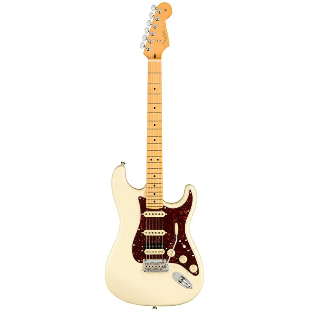 Fender 0113912705 American Professional II Stratocaster HSS Elektro Gitar (Olympic White) | Akçaağaç Klavye Çok Yönlü HSS Manyetik Dizilimi ve Olympic White Renk