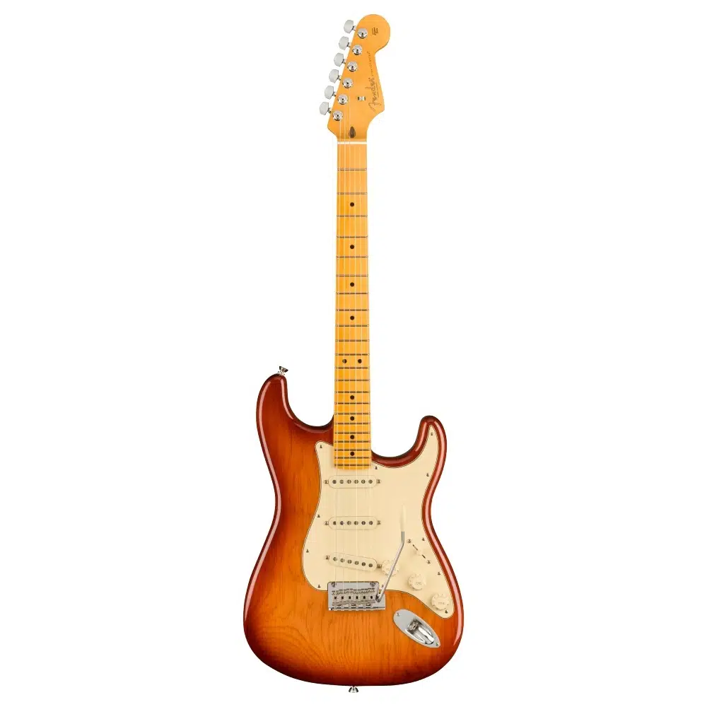 FENDER 011392747 American Professional II Stratocaster Elektro Gitar | Akçaağaç Klavye, Sienna Sunburst, 2-Point Tremolo, Üst Seviye İşçilik