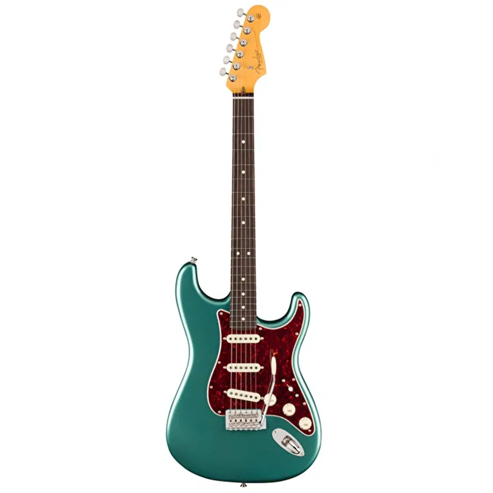 Fender 0114940374 American Professional Classic Stratocaster Elektro Gitar (Faded Sherwood Green) | Gülağacı Klavye Özel Yeşil Metalik Renk ve Modern Deep C Sap