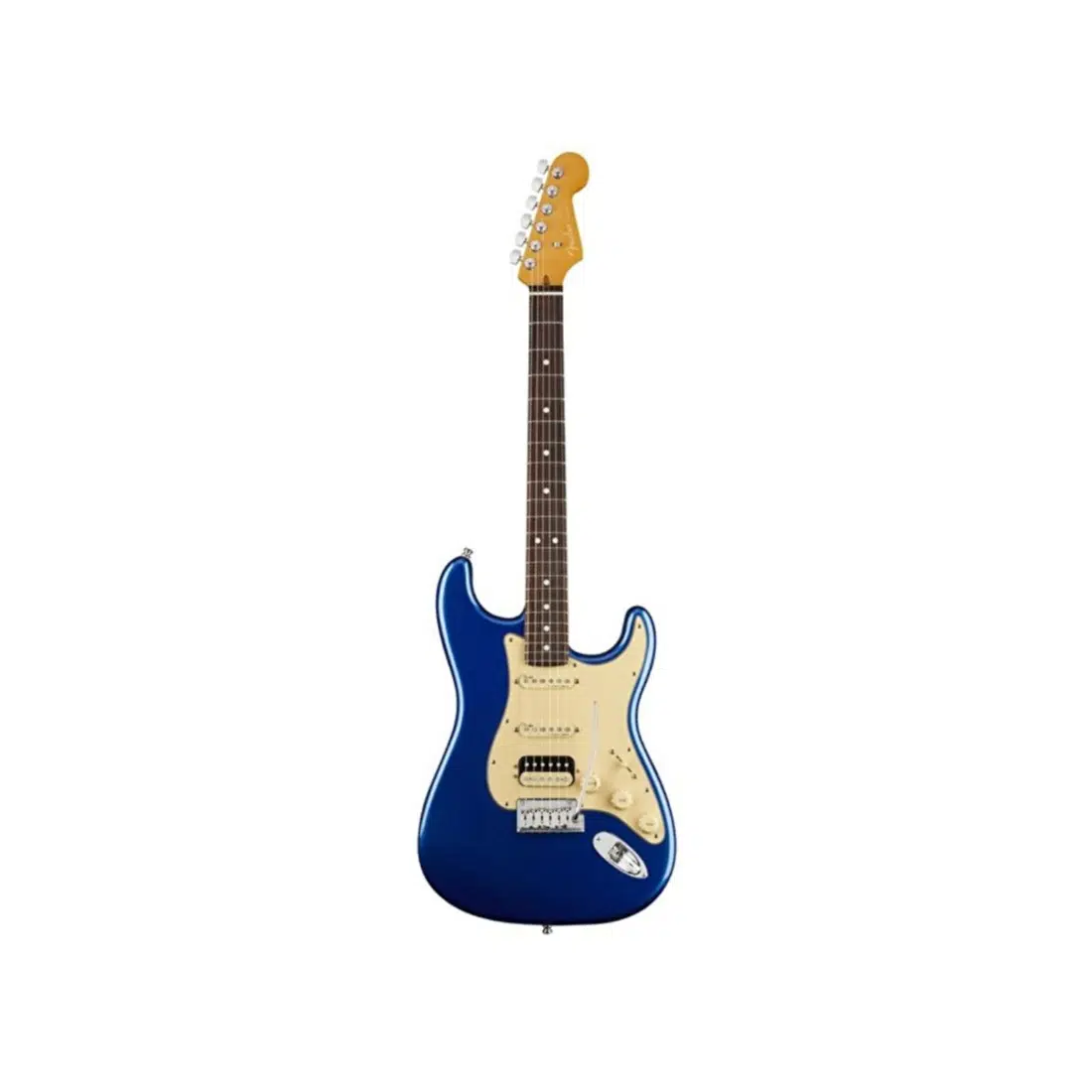 Fender 0118020795 American Ultra Stratocaster HSS Elektro Gitar (Cobra Blue) | Gülağacı Klavye Yüksek Çıkışlı Double Tap Humbucker ve Kilitli Burgular