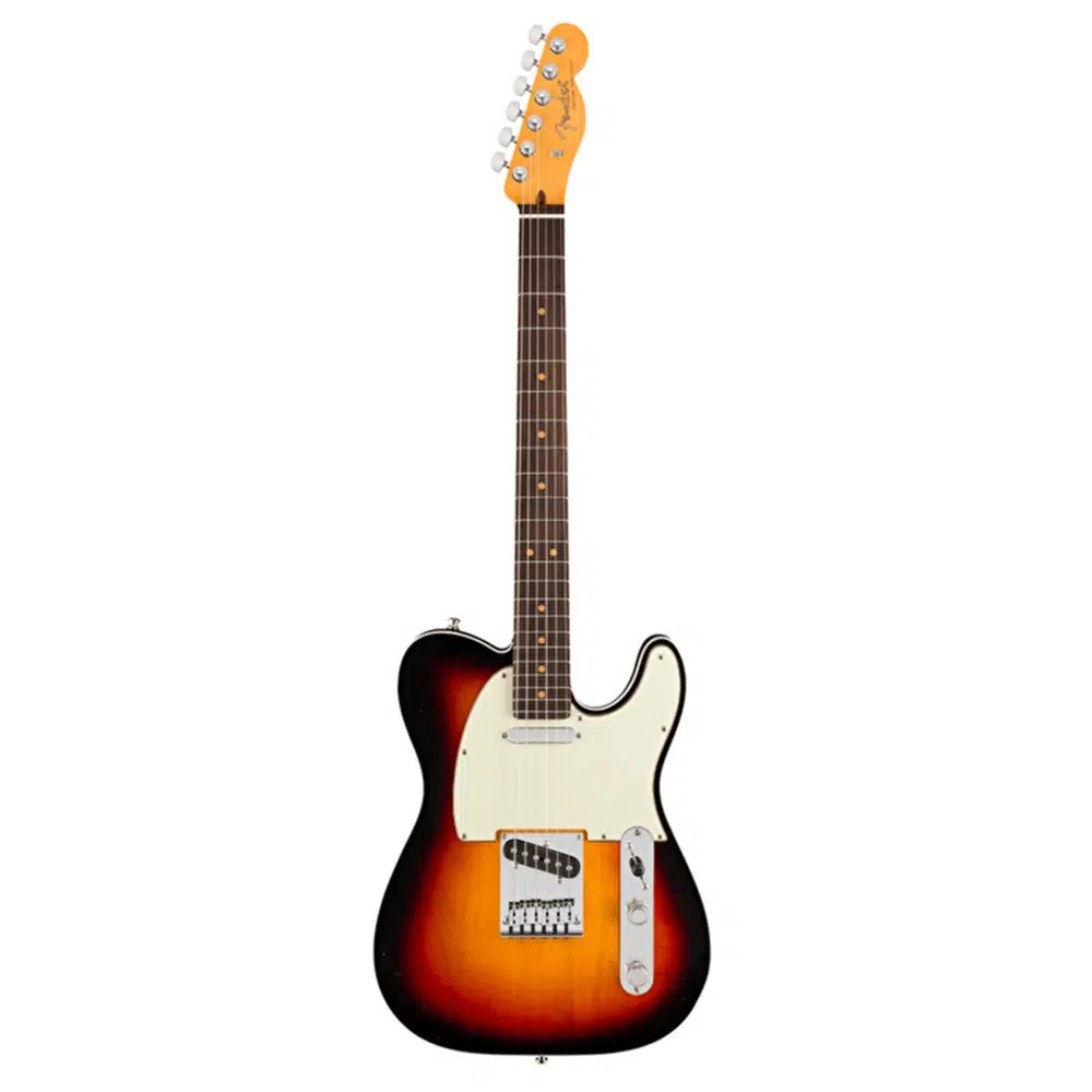 Fender 0118250800 American Ultra Luxe Vintage Custom Telecaster Elektro Gitar (3-Color Sunburst) | Gülağacı Klavye Çift Binding Gövde ve Ultra Noiseless Manyetikler