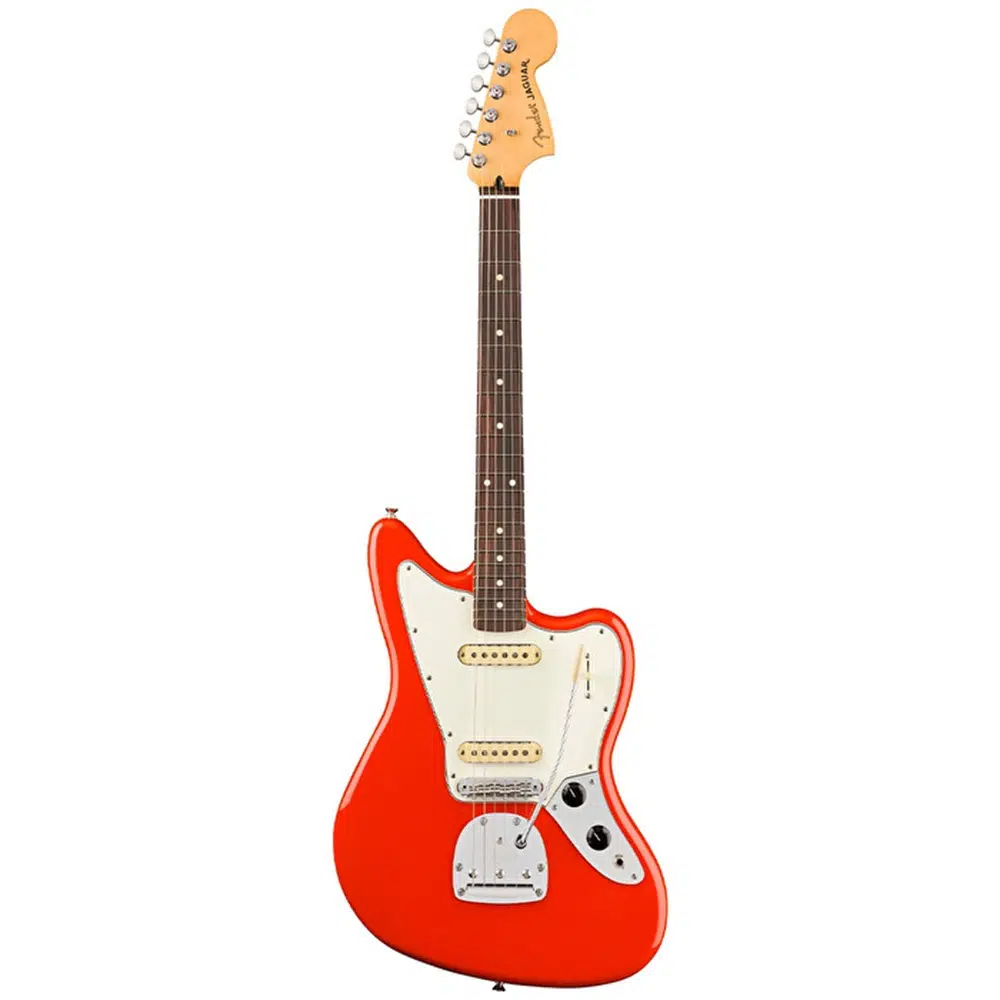 Fender 0140580558 Player Iı Jaguar Elektro Gitar (coral Red - Gülağacı Klavye) | Modern Profesyonel Seri Canlı Coral Red Renk Alnico V Manyetikler Ve Vintage Tarz Tremolo