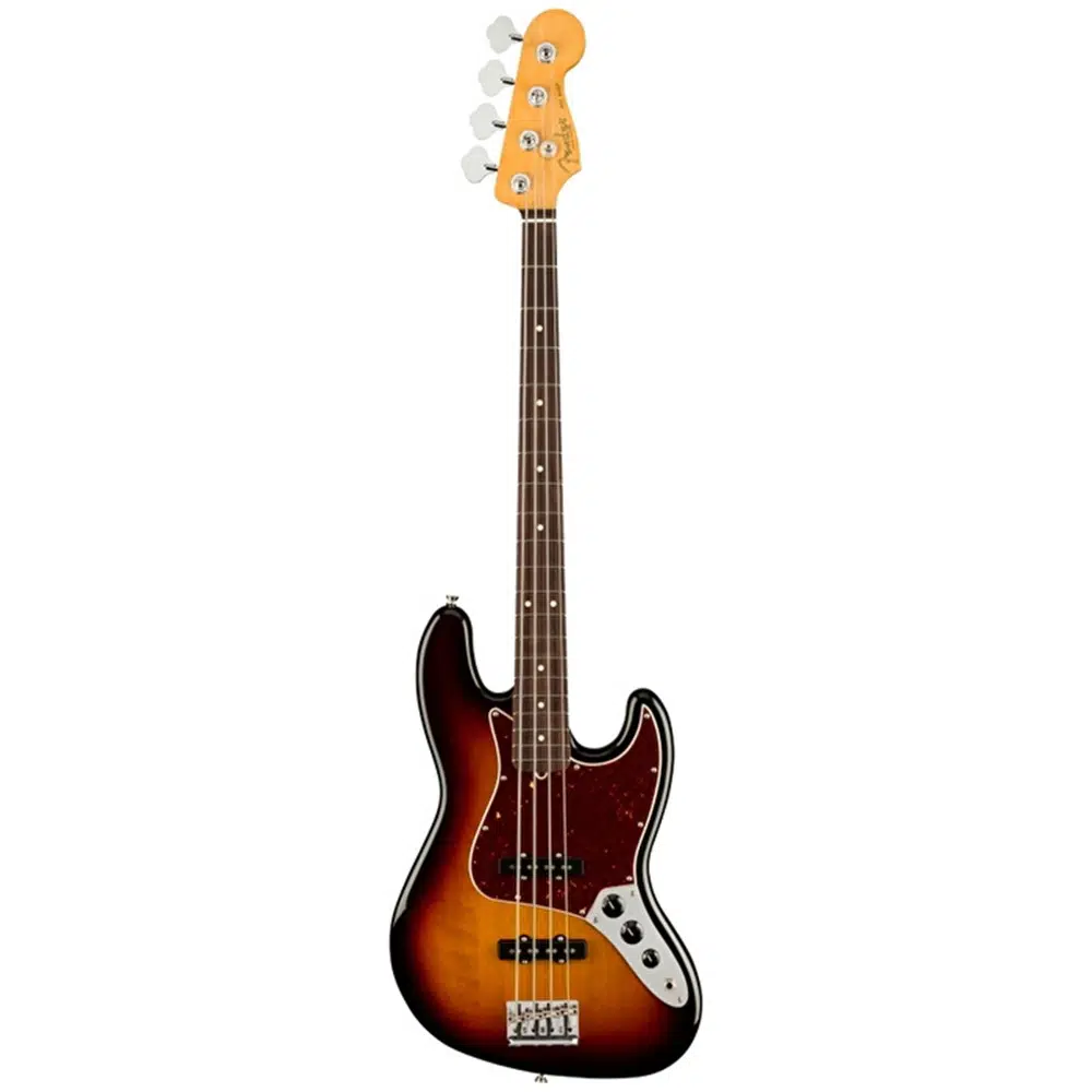 Fender 0193970700 American Professional II Jazz Bass Gitar (3-Color Sunburst) | Gülağacı Klavye Sıcak ve Dolgun Bas Tonları V-Mod II Jazz Bass Manyetikleri