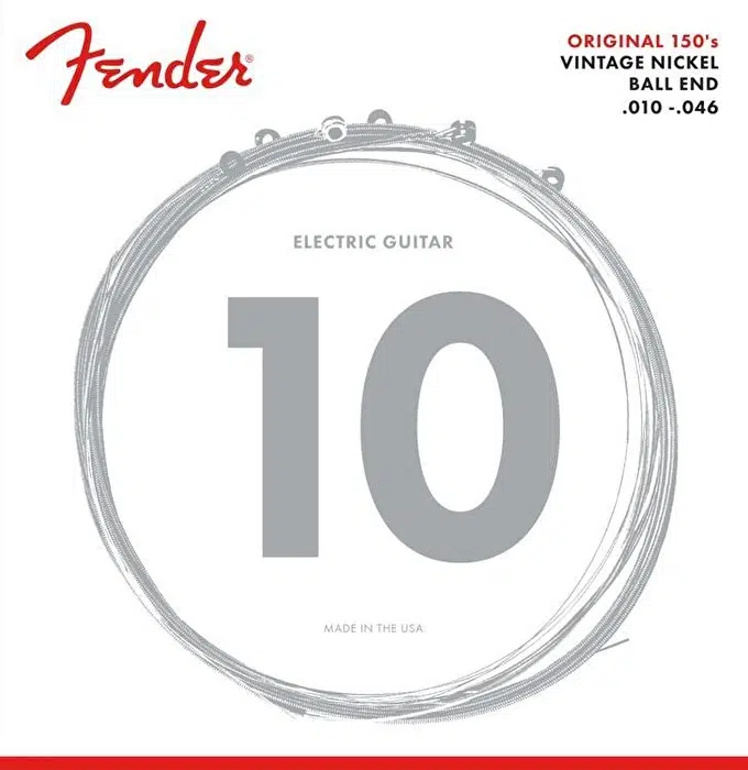 Fender 0730150406 Original 150 Pure Nickel Elektro Gitar Teli (10-46) | 150R Regular Set Dengeli Tansiyon ve Pürüzsüz Tuşe