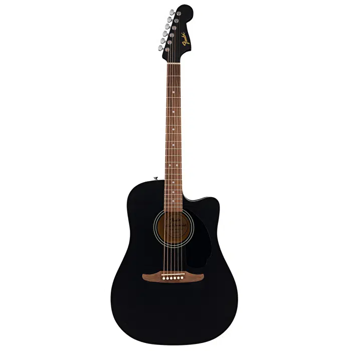 Fender 0974010506 California Debut Redondo Ce Elektro Akustik Gitar (siyah) | Dreadnought Gövde Kesik Kasa (cutaway) Ve Dahili Preamp Sistemi