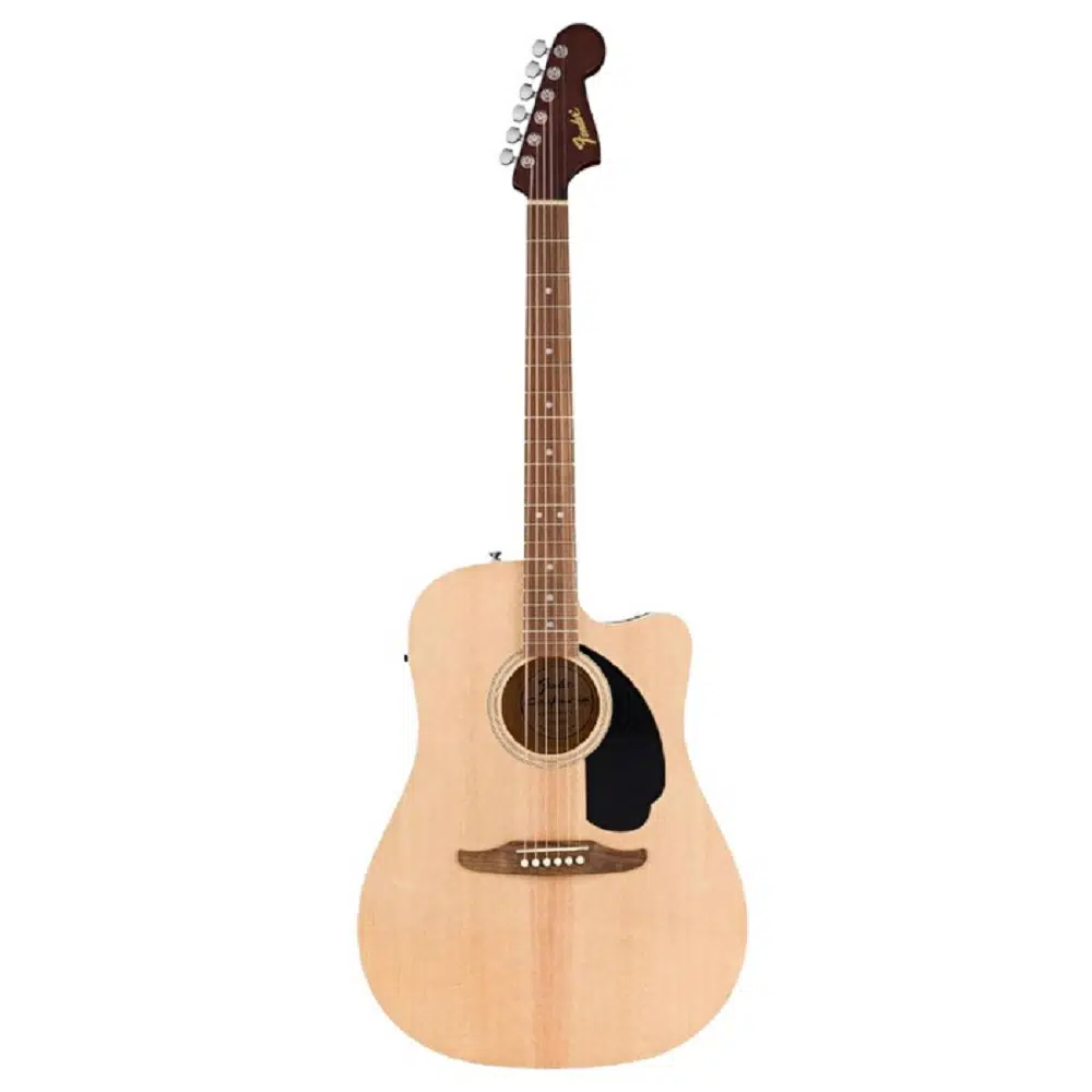 Fender 0974010521 California Debut Redondo CE Elektro Akustik Gitar (Naturel) | Ceviz Klavye ve Doğal Ladin Kapak ile Dengeli ve Gür Akustik Ses