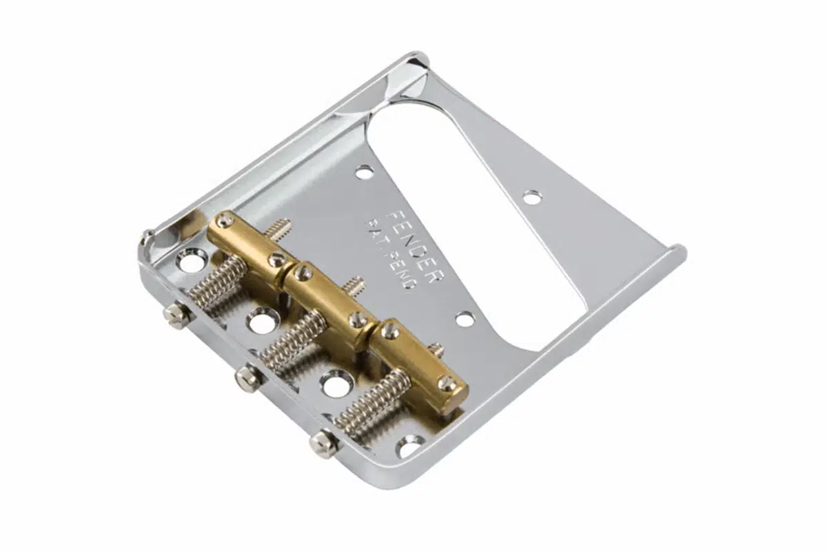 Fender 0990806100 3-Saddle American Vintage Telecaster Bridge Assembly with Brass Saddles Chrome Köprü Yedek Parça | Telecaster, Krom