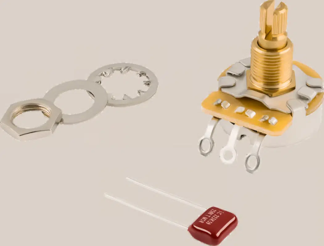 Fender 0990834000 500K Split Shaft Potentiometer Vol or Tone Yedek Parça | 500K, Split Shaft