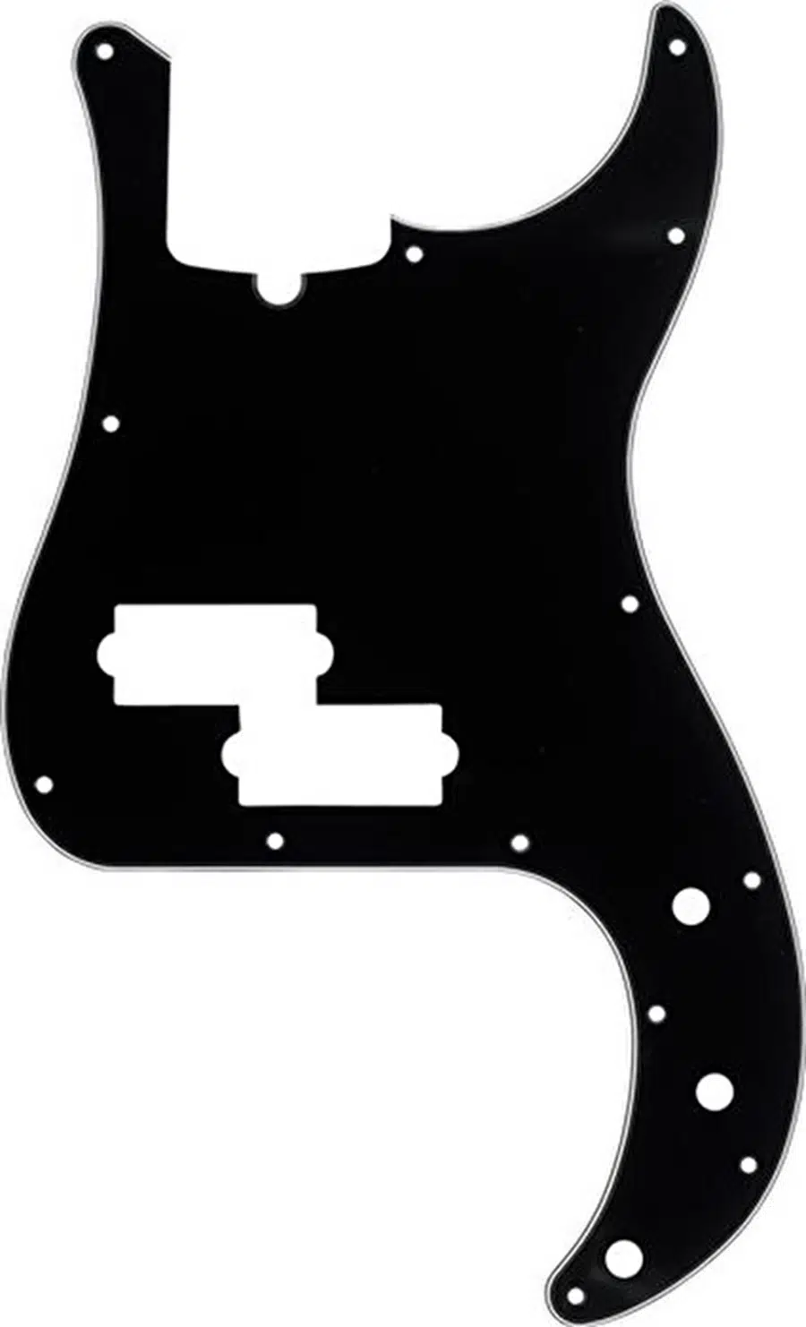Fender 0991352000 Precision Bass Pickguard (Siyah - 13 Delikli) | 3 Katmanlı Siyah Pickguard P-Bass İçin Orijinal Yedek Parça