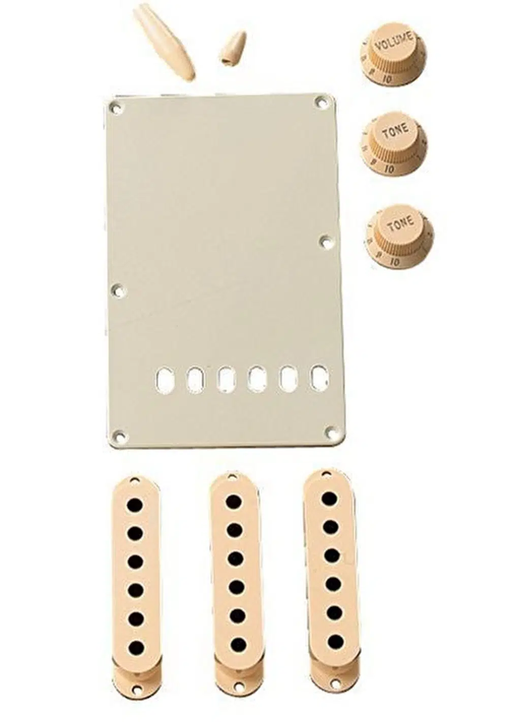 Fender 0991368000 Stratocaster Manyetik Kapağı Seti (Aged White) | Eskitilmiş Beyaz Renk 3 Adet Single Coil Kapağı