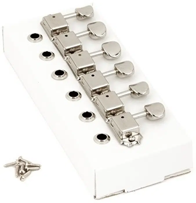 Fender 0992040000 American Vintage Nikel 6'lı Gitar Akort Burgusu | Klasik Fender Görünümü ve Hassas Akort Tutuşu Sağlayan Nikel Set