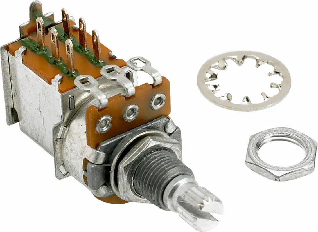 Fender 0992257000 250K Push/Pull Split Shaft Potentiometer Yedek Parça | 250K, Split Shaft