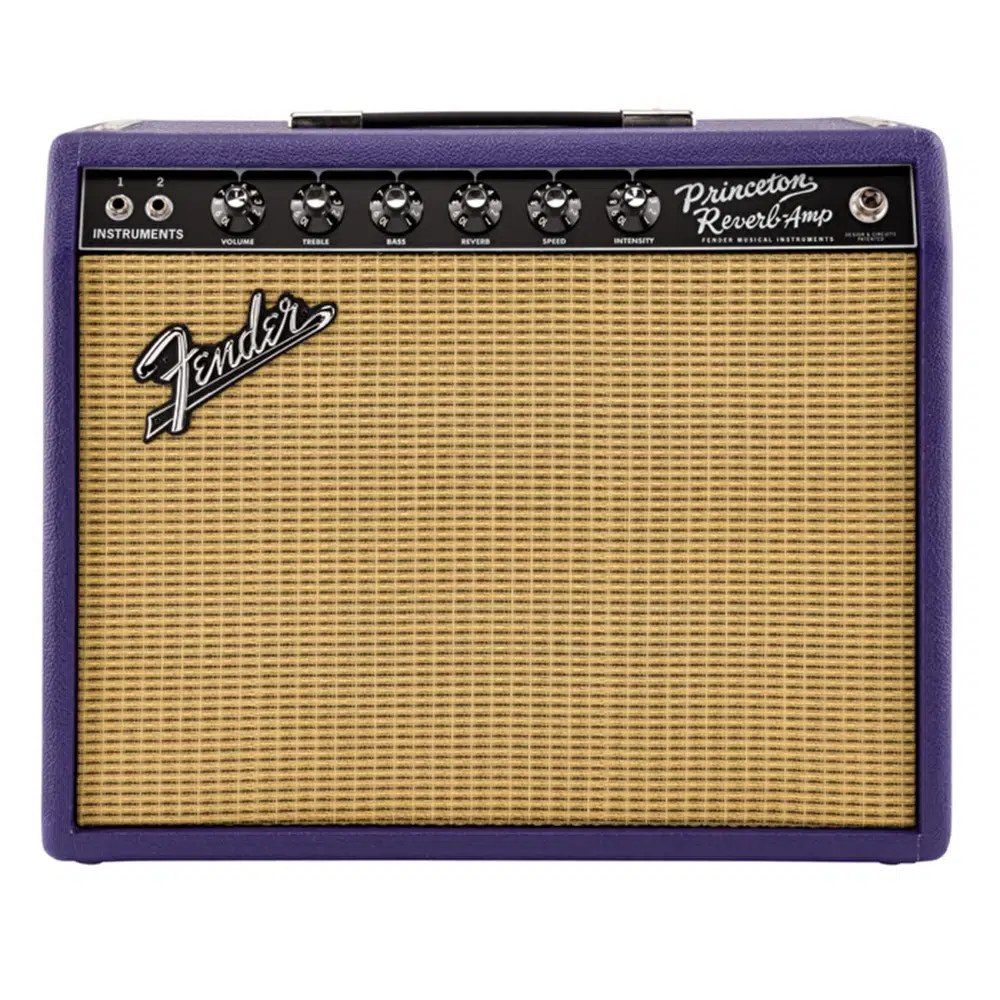 Fender 2172006093 Limited Edition '65 Princeton Reverb Elektro Gitar Amfisi (plum/wheat - Celestion Greenback) | Özel Seri Erik Rengi Kaplama Ve Buğday Izgara