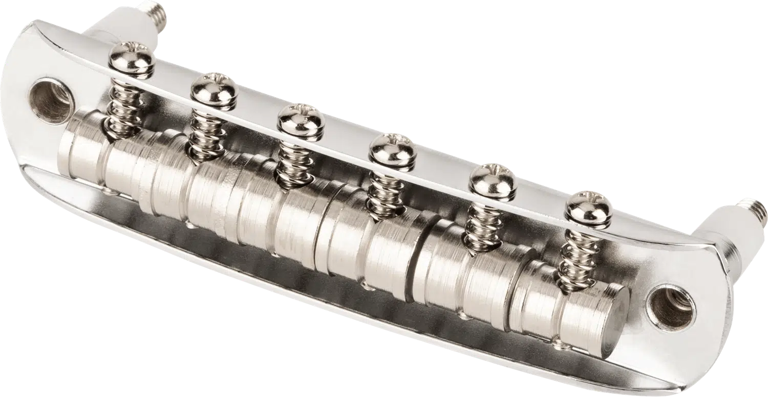 FENDER 7712971049 American Professional Jaguar/Jazzmaster Köprü Seti | 7.25 İnç Radius, Nikel Kaplama, Geliştirilmiş Tel Kararlılığı, Profesyonel Yedek Parça