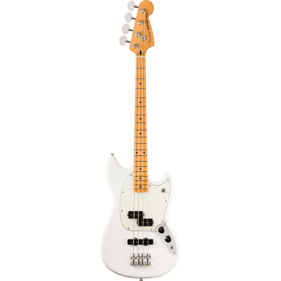 Fender Player II Mustang Bass PJ Akçaağaç Klavye Polar White Bas Gitar