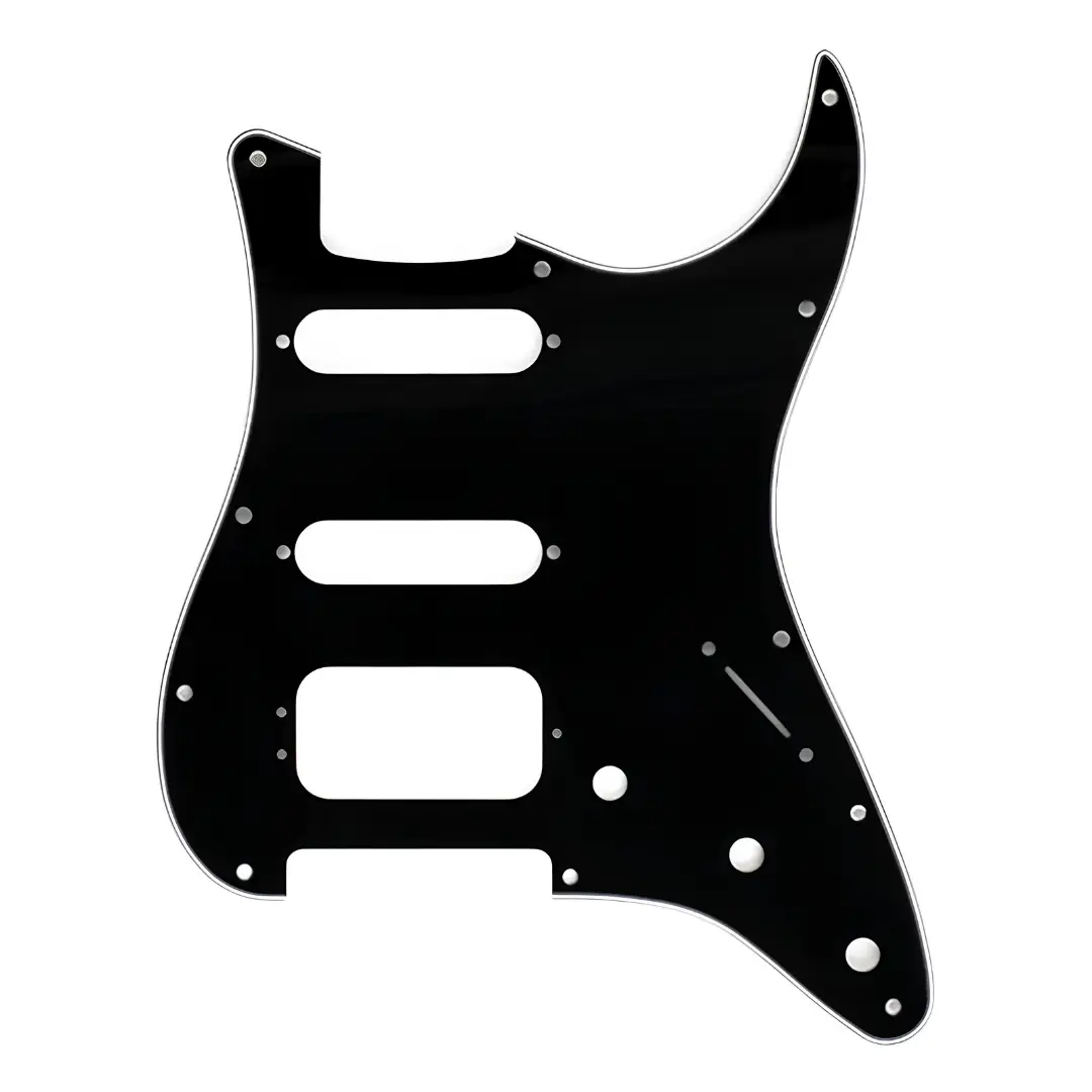 Fender Stratocaster H/S/S 11-Hole Mount 3-Screw Mount HB 3-Ply Black Pickguard