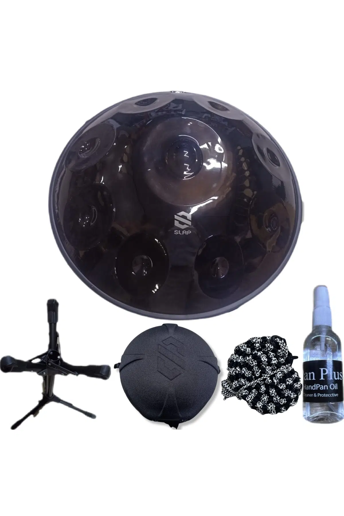 Slap Handpan P99229221 Handpan Seti | 9 Nota, Re Minör, Stand, Taşıma Çantası, Bakım Yağı, Renkli Koruyucu Kuşak