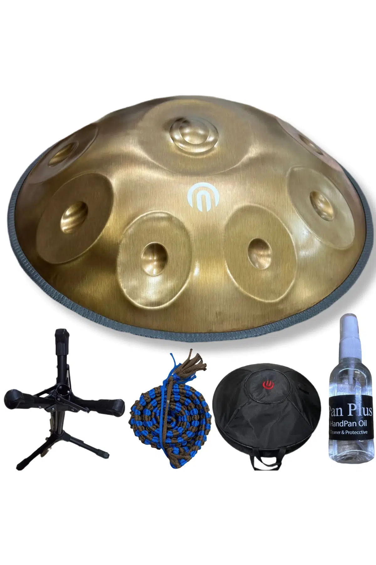 Arsha FS739212 Steel Handpan Seti | 9 Nota, Re Minör, Stand, Taşıma Çantası, Bakım Yağı, Renkli Koruyucu Kuşak