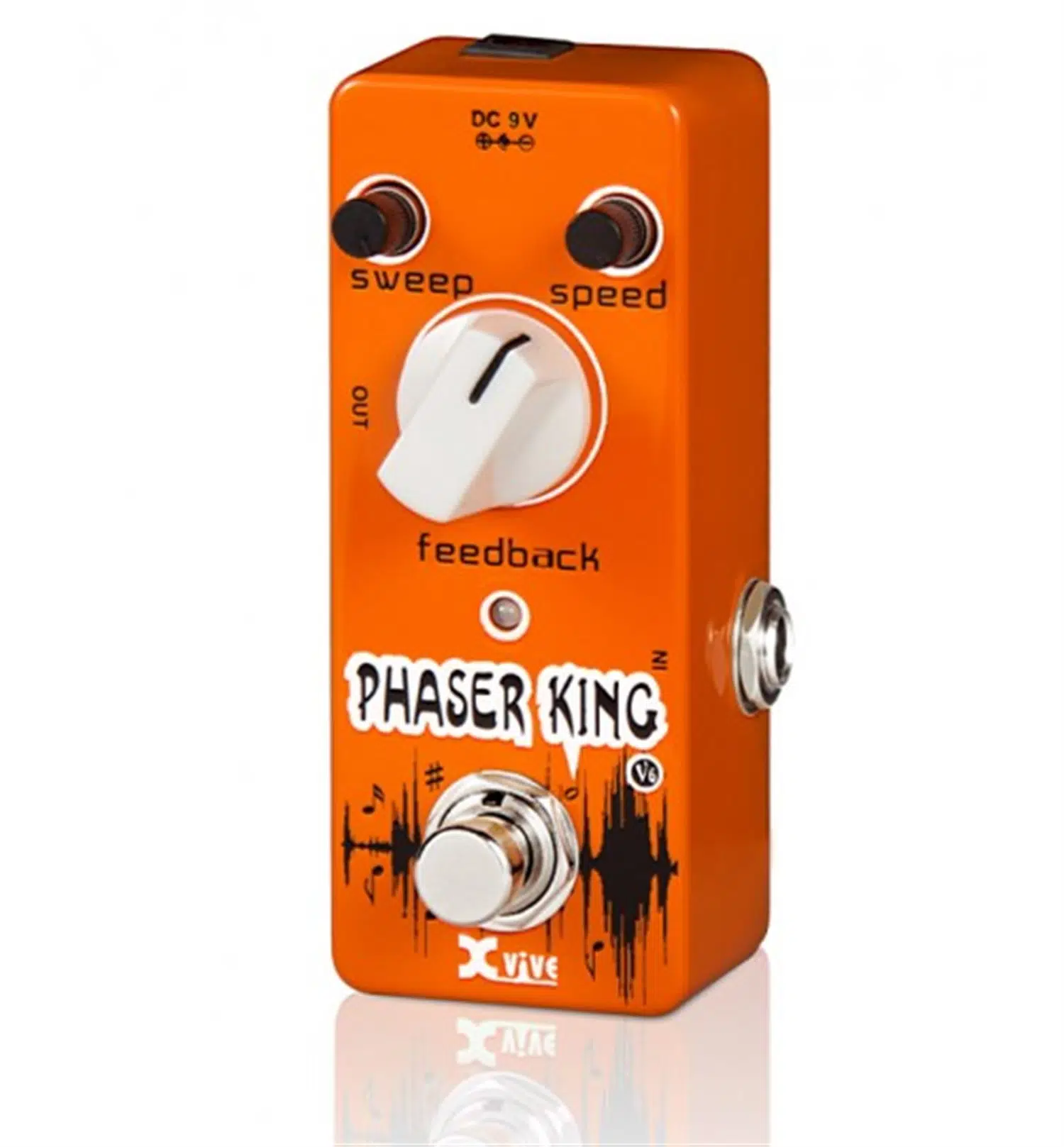 Xvive V6 Phaser King Gitar Efekt Pedalı | Gerçek Analog Ton Kalitesi, Kompakt Metal Şasi, True Bypass Özelliği