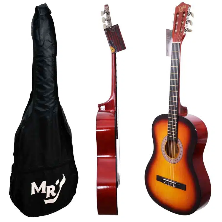 Manuel Raymond MRC275SB 4/4 Tam Boy Klasik Gitar | Sunburst Renk, Başlangıç Seviyesi, Taşıma Kılıfı Hediyeli
