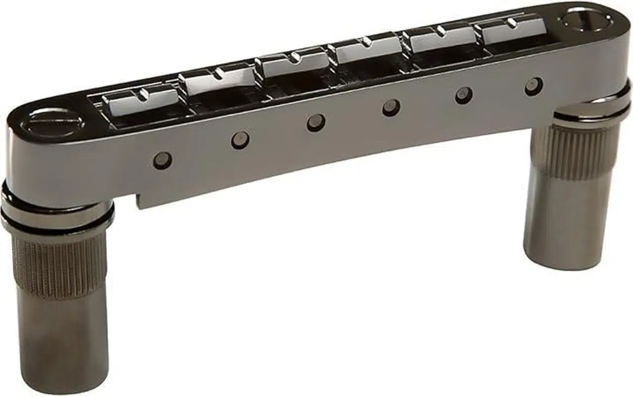 Graph Tech PM-8863-BN ResoMax NV1 Tune-O-Matic Köprü - 6mm Black Nickel (Profesyonel) | Manyetik AutoLock Sistemi, Artırılmış Sustain ve Harmonik Zenginlik, Şık Siyah Nikel Kaplama