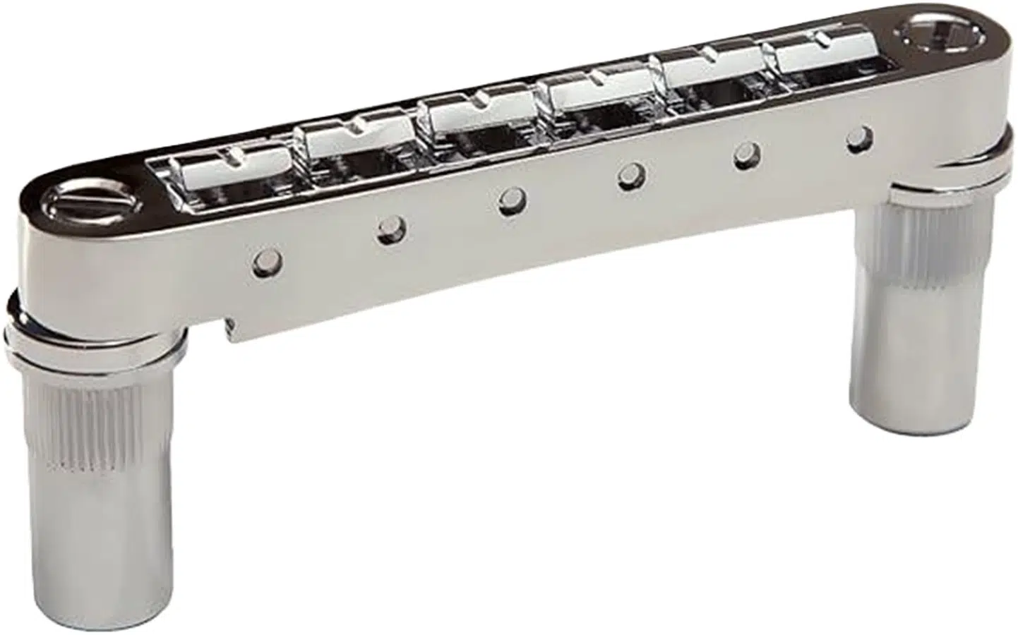 Graph Tech PM-8863-C0 ResoMax NV1 Tune-O-Matic Köprü - 6mm Krom (Profesyonel) | Hafif ve Yüksek Rezonanslı ResoMax Alaşımı, 6mm Büyük Post Uyumu ve Kusursuz Akort Kararlılığı