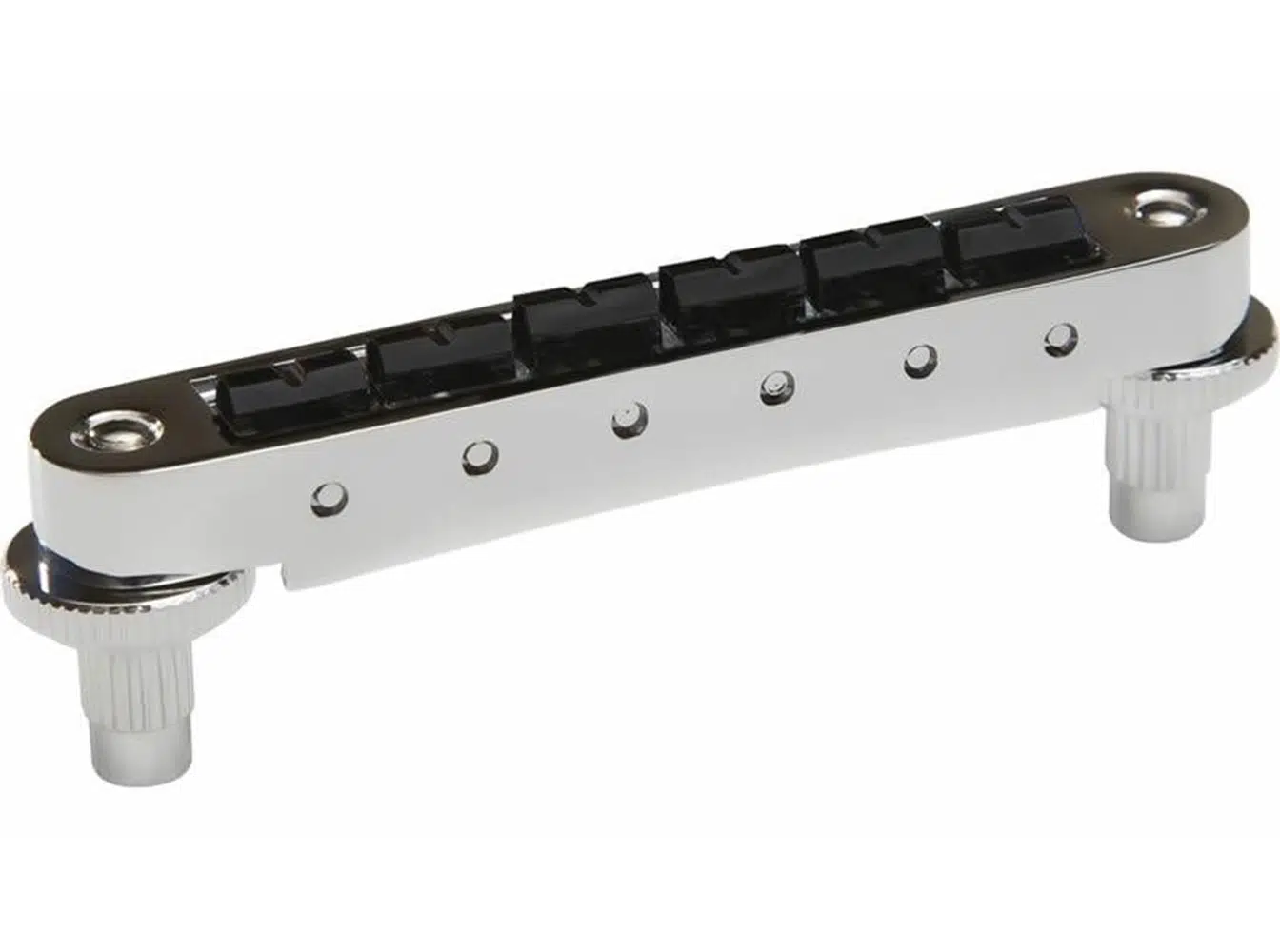 Graph Tech PS-8843-C0 ResoMax NV2 String Saver Autolock Köprü - 4mm Krom (Profesyonel) | Manyetik Autolock Kilitleme, 4mm Küçük Post Uyumu ve Tel Ömrünü Uzatan Teflon Katkılı Eşikler