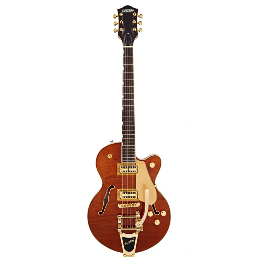 Gretsch 2509730523 Limited Edition Electromatic Broadkaster Jr. Elektro Gitar (Gretsch Orange - Bigsby Tremolo) | Electromatic Serisi Alevli Okoume Gövde Ve Özel Turuncu Renk