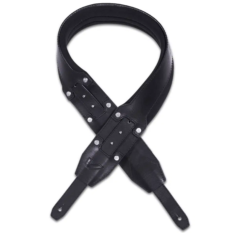 Gruv Gear RECOIL35-BLK Recoil David Ellefson Signature Gitar Askısı | İmza Serisi, Ergonomik Yastıklı Omuz Pedi, Siyah Renk