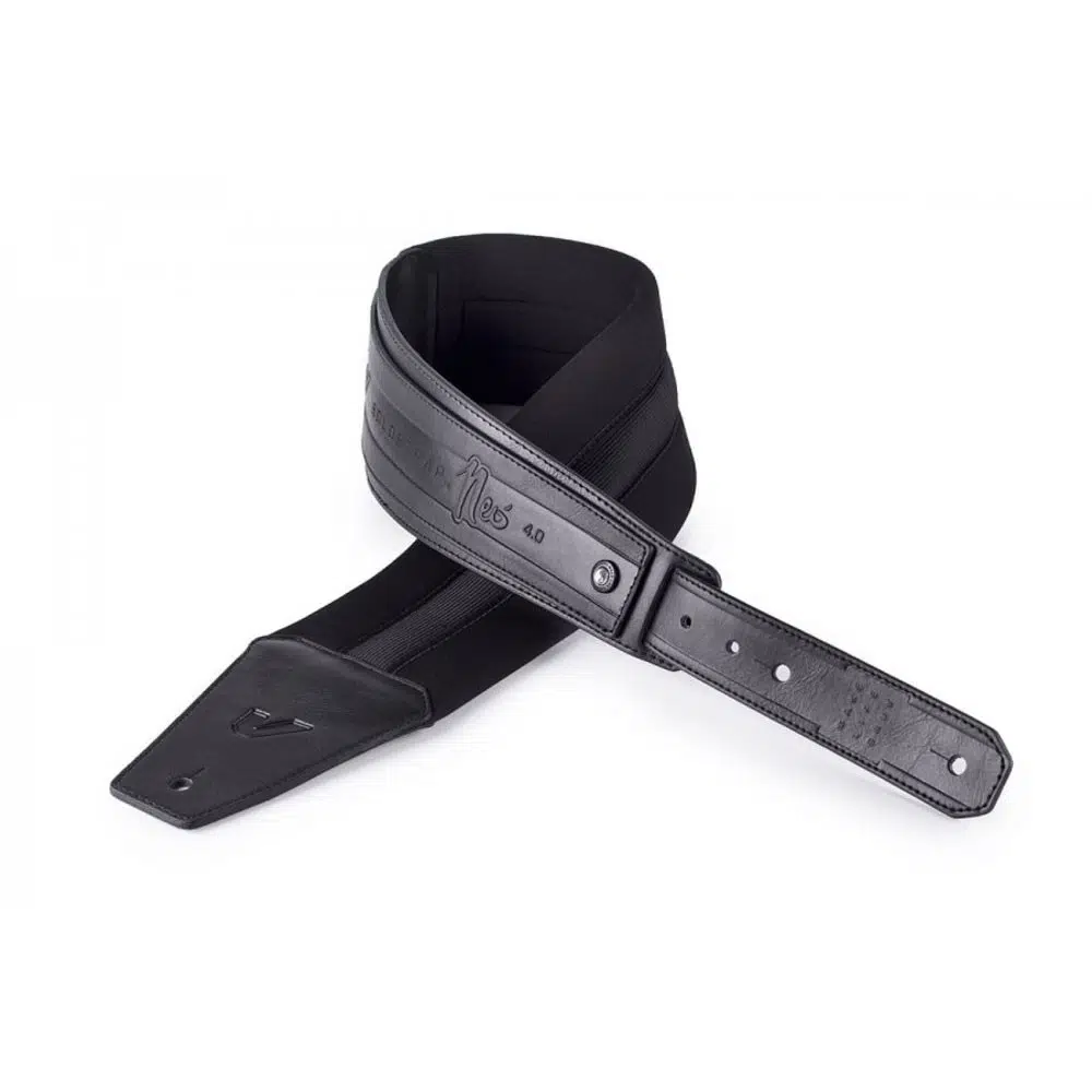 Gruv Gear SS2-NEO40-BLK SoloStrap Neo 2 Bas Gitar Askısı | Siyah Renk, 4.0 İnç Ekstra Genişlik, Ağır Enstrümanlar İçin Ergonomik Destek