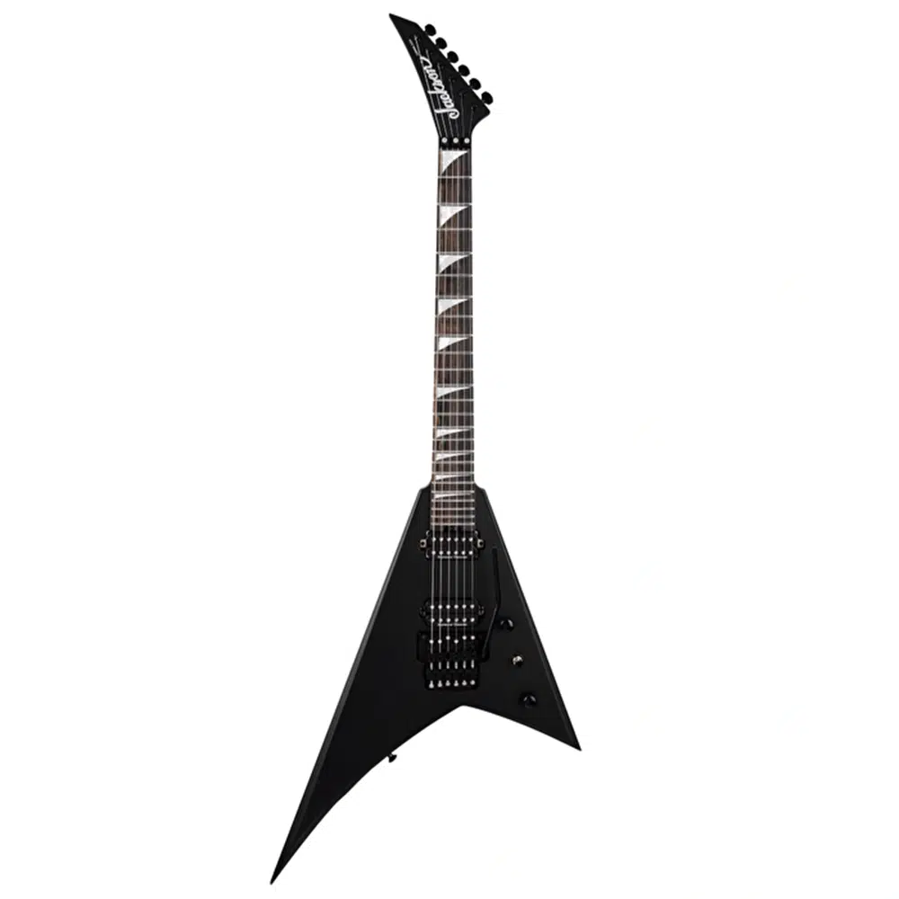 Jackson 2805001800 American Series Rhoads RR24 Elektro Gitar (Satin Black) | ABD Üretimi Abanoz Klavye Seymour Duncan Manyetikler ve Floyd Rose 1500