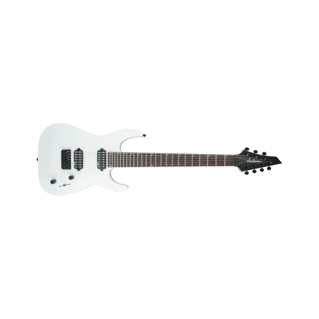 Jackson 2910113576 JS Series Dinky Arch Top JS32-7 DKA HT 7 Telli Elektro Gitar (Snow White) | Egzotik Klavye, 26.5 İnç Skala ve Sabit Köprü