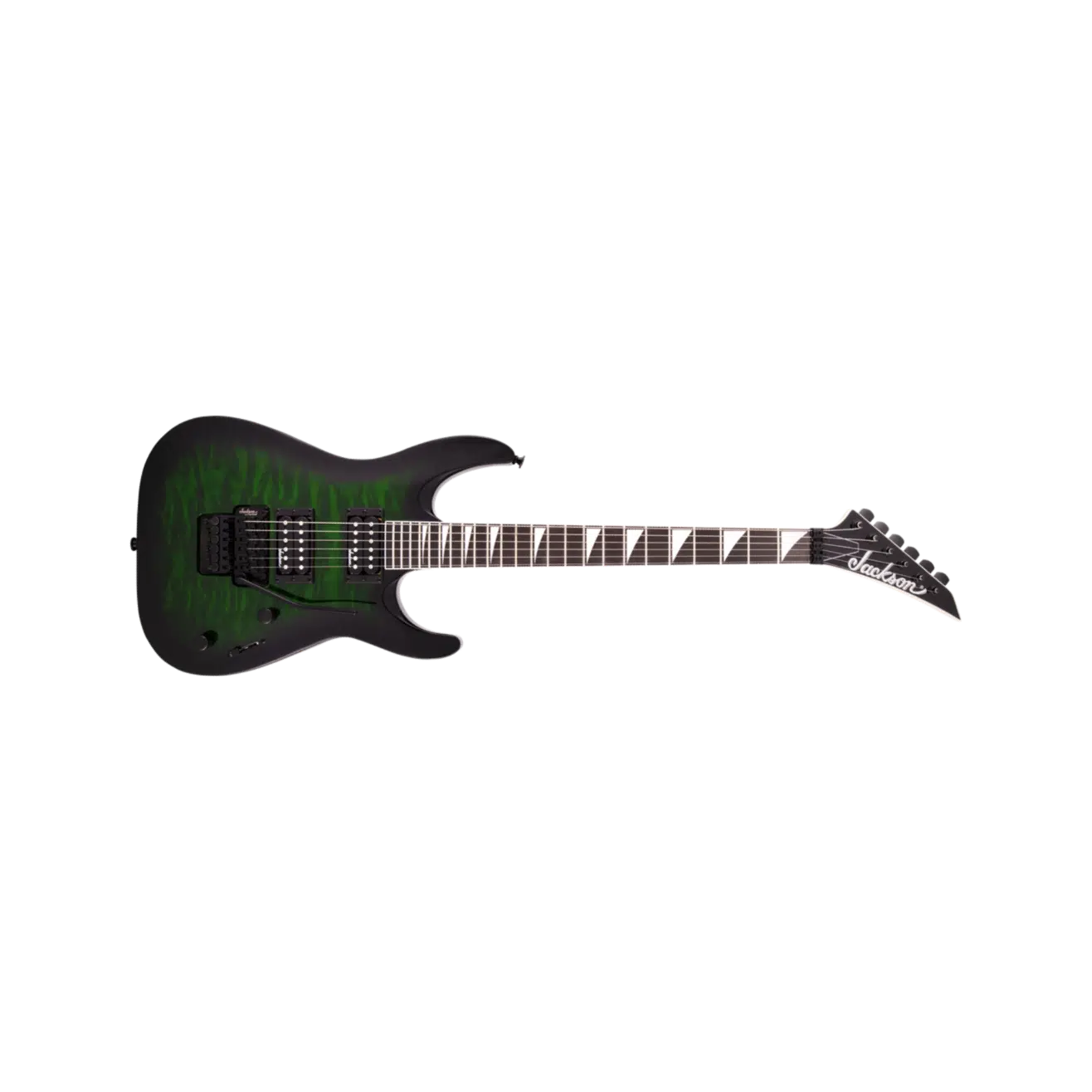Jackson 2918804587 JS Series Dinky Arch Top JS32Q DKA Elektro Gitar (Transparent Green Burst) | Egzotik Klavye, Kapitone Akçaağaç Üst ve Floyd Rose Tremolo