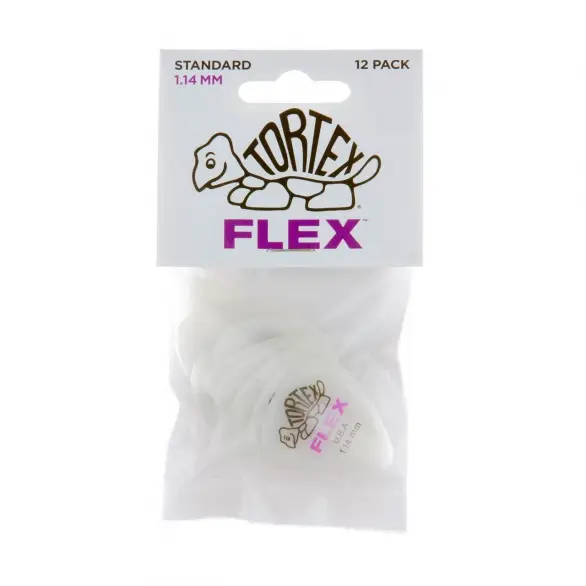 Jim Dunlop 428P114 Tortex Flex Std Nat 12'li Paket Pena (1.14 mm)