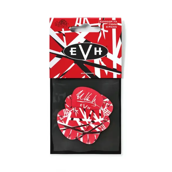 Jim Dunlop EVH102P.73 EVH Frankenstein 6'lı Paket Pena (0.73 mm)