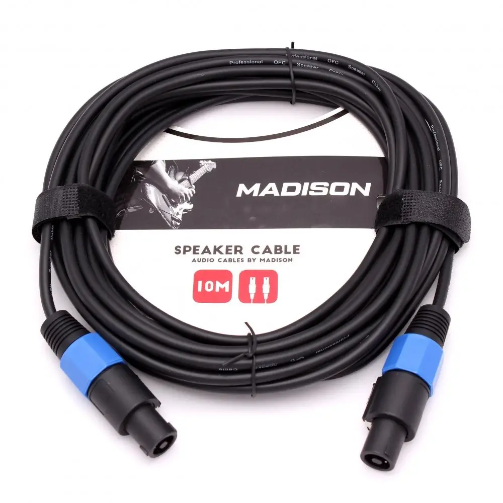 Madison Hoparlör Kablosu Speakon Jack 10 Metre- SİYAH