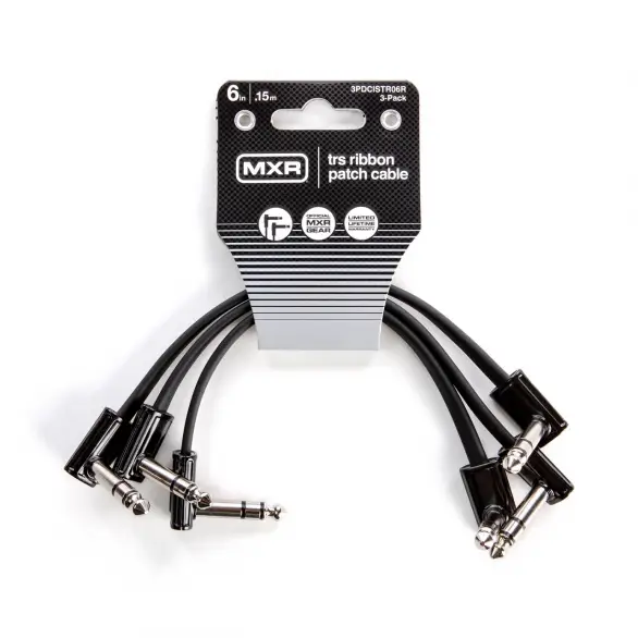 MXR 3PDCISTR06R 3'lü Paket 6" TRS Ribbon Patch Kablo