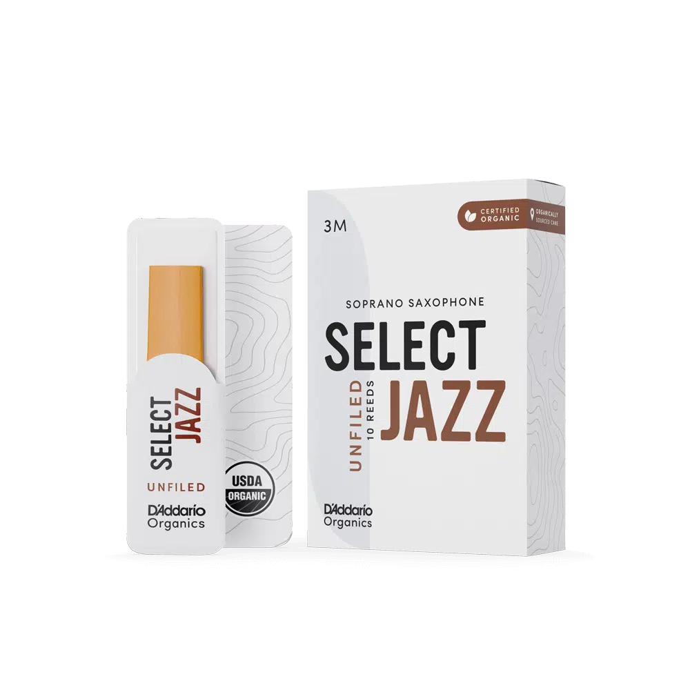 Rico ORRS10SSX3M Organic Select Jazz Unfiled Soprano Saksafon Kamışı No: 3 Medium (Profesyonel/Caz) - 10'lu Paket | Organik Üretim, Caz Kesim ve Üstün Ton