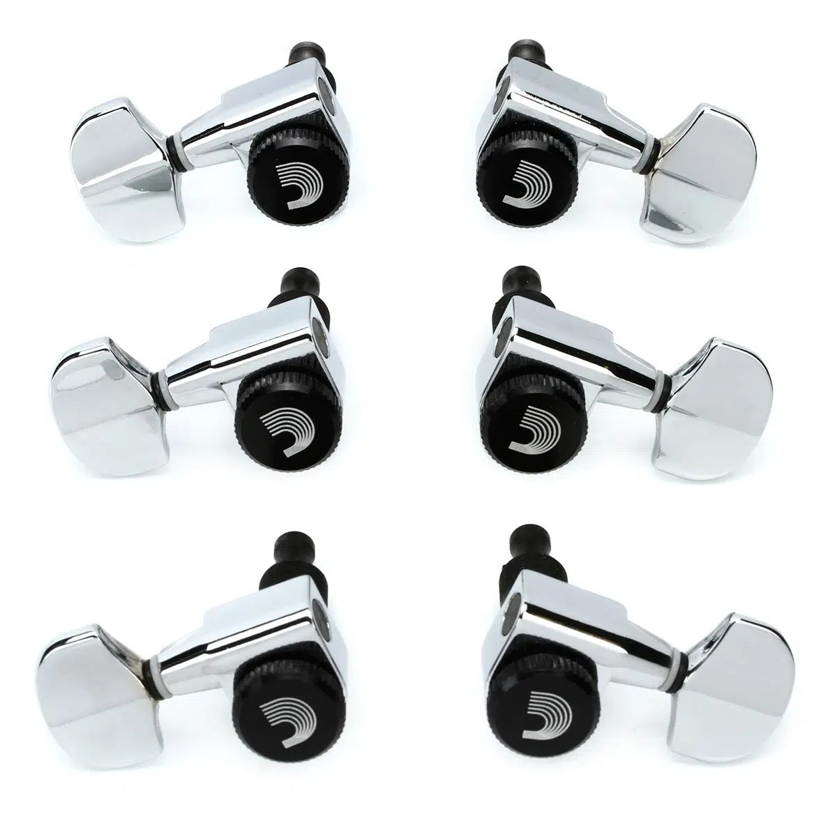 Planet Waves PWAT331L Auto-Trim Kilitli Akustik Gitar Burgu Seti - 3+3 Krom (Profesyonel) | Otomatik Tel Kesme Özelliği, 18:1 Dişli Oranı ve Kusursuz Akort Kararlılığı