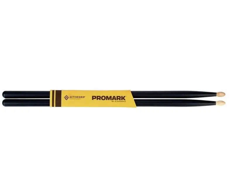 Promark TX5AW-AG ActiveGrip 5A Hickory Baget (Profesyonel) | Isıya Duyarlı Patentli Kaymaz Kaplama, Terledikçe Artan Tutuş Gücü ve Dengeli 5A Profil