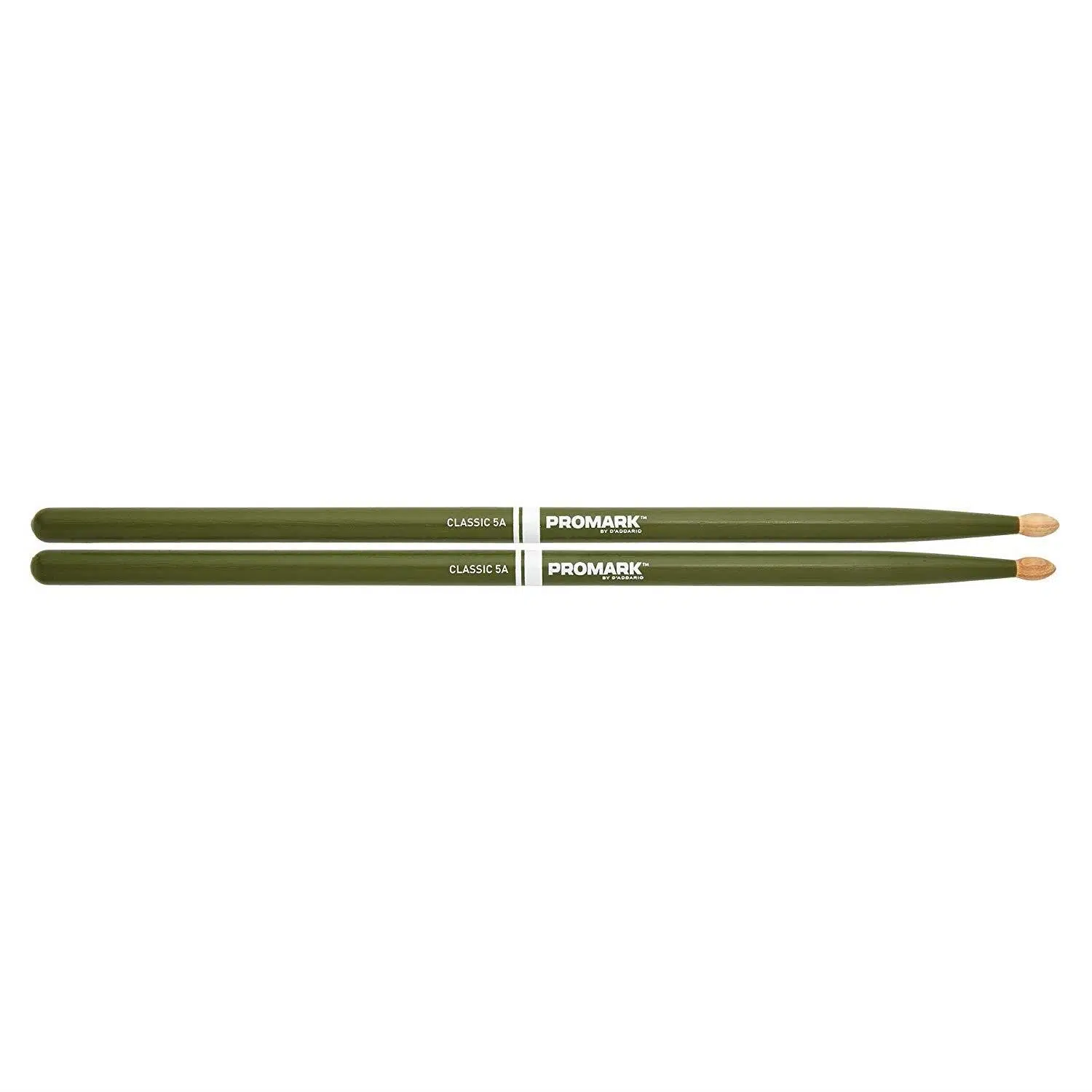Promark TX5AW-GREEN 5A Hickory Wood Tip Baget (Yeşil) | Renkli Kaplama - Görsel Şov - Ahşap Uç
