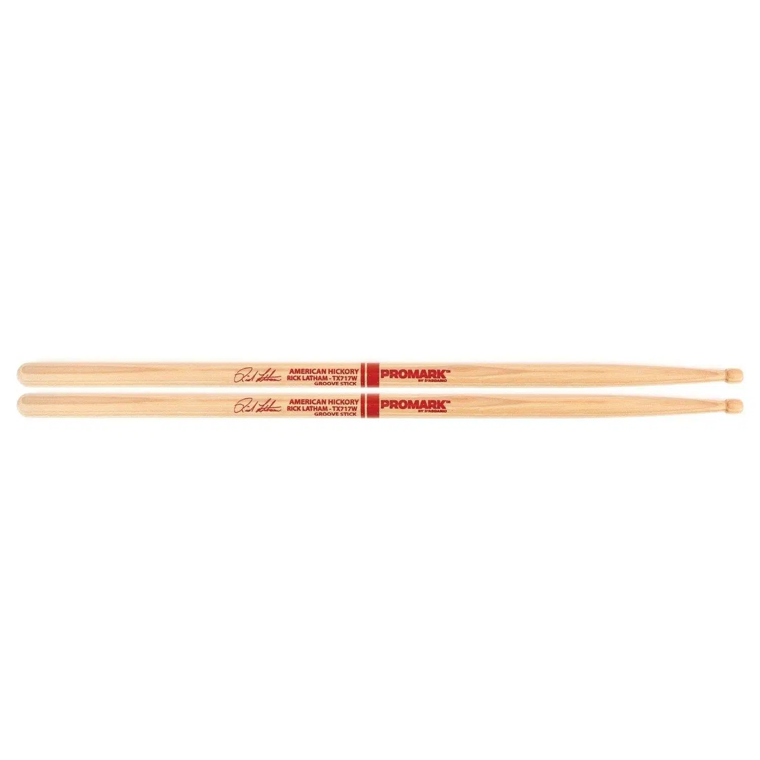 Promark TX717W Rick Latham İmza Bageti Hickory | Amerikan Hickory Ağacı - Funk İçin İdeal - Ahşap Uç