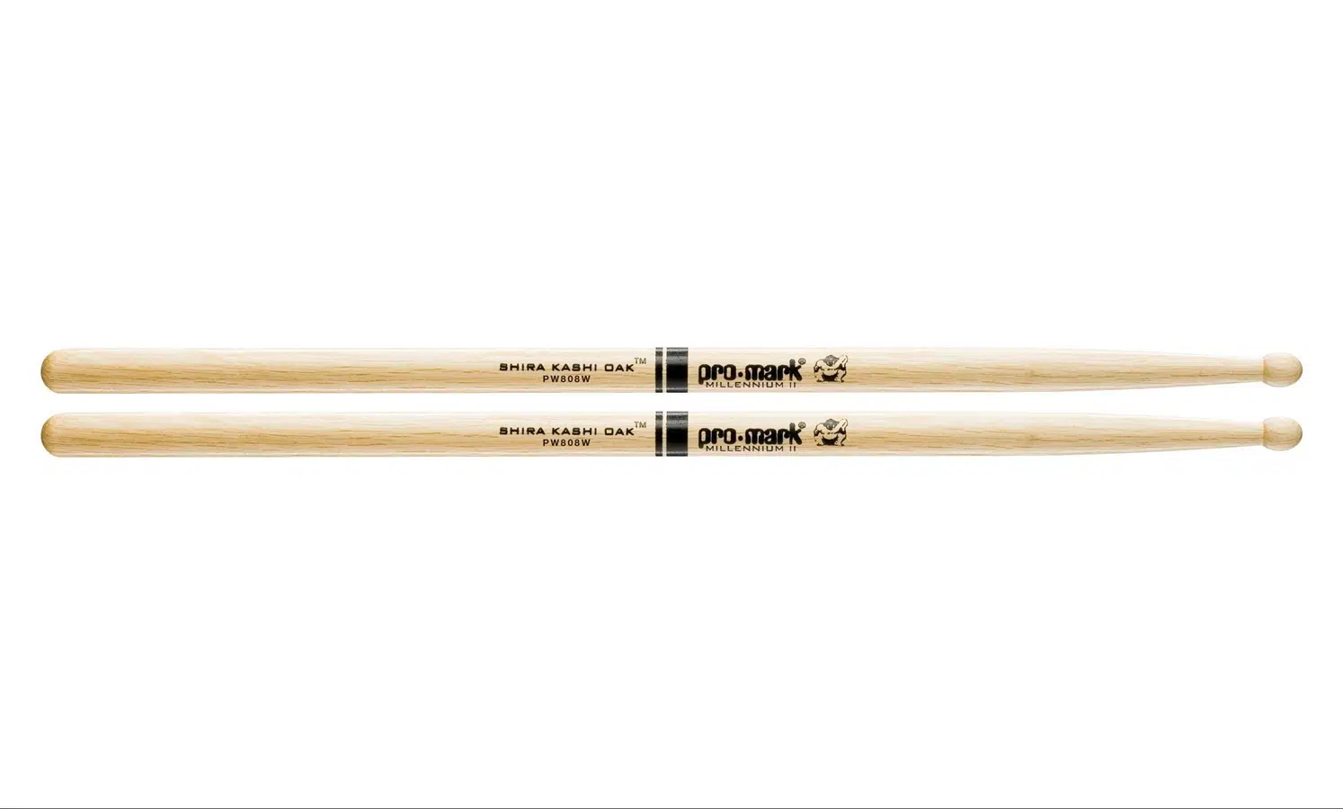 Promark PW808W 808 Oak Wood Tip Baget | Japon Meşesi (Oak) - Büyük Yuvarlak Uç - Ahşap Uç