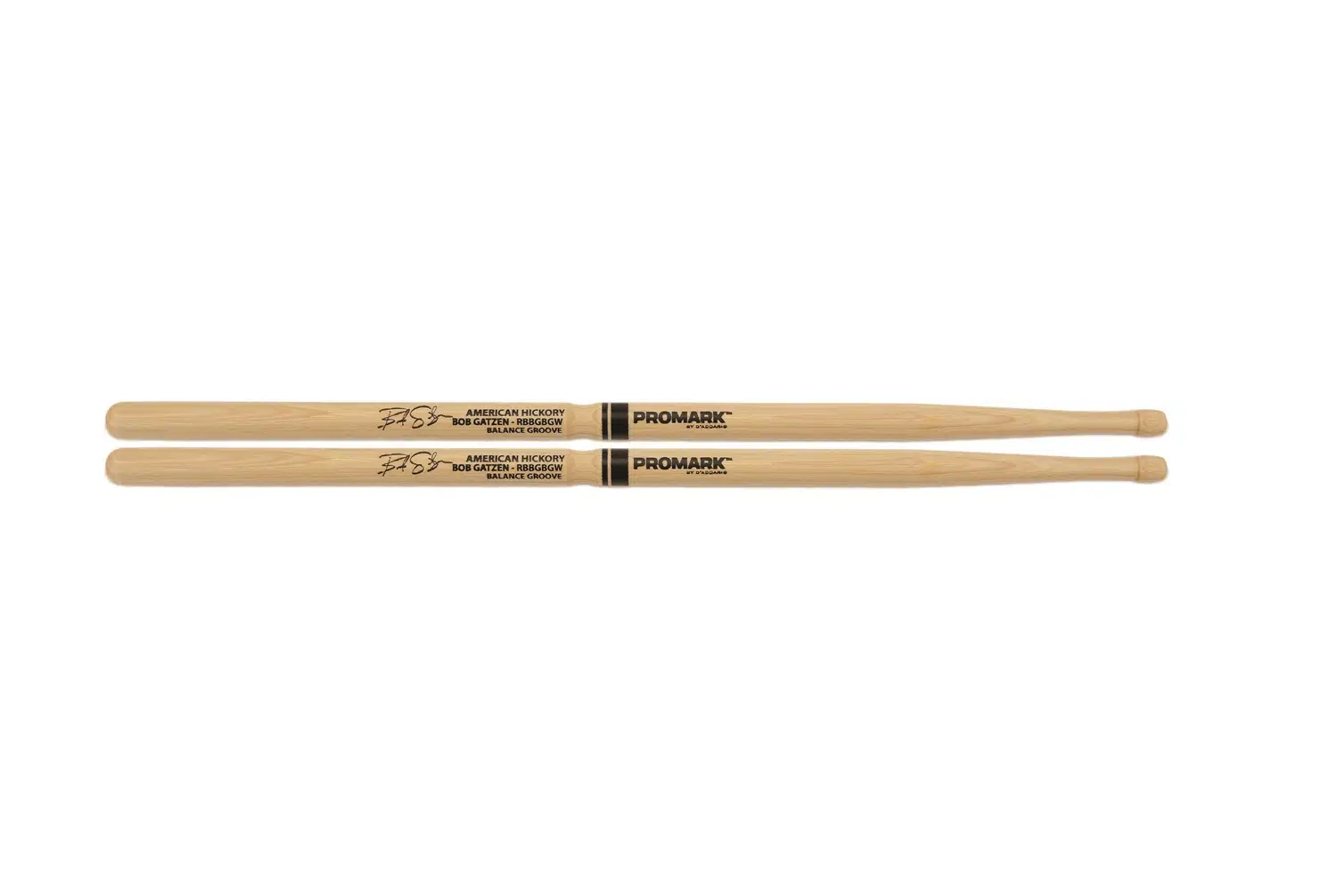 Promark RBBGBGW Bob Gatzen Balanced Groove Baget (Özel Tasarım) | Bob Gatzen İmzalı, Gövdedeki Özel Kanal (Groove) ile Değiştirilmiş Ağırlık Merkezi ve Eşsiz Sopa Kontrolü