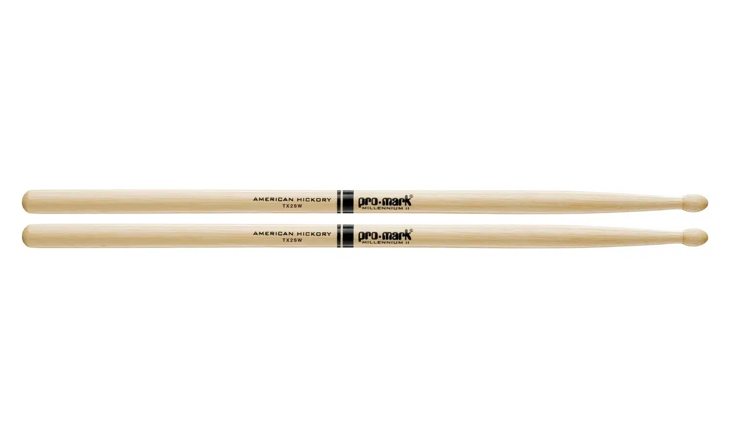 Promark TX2SW 2S Hickory Marching Baget | Amerikan Hickory Ağacı - Bando Tipi - Büyük Uç