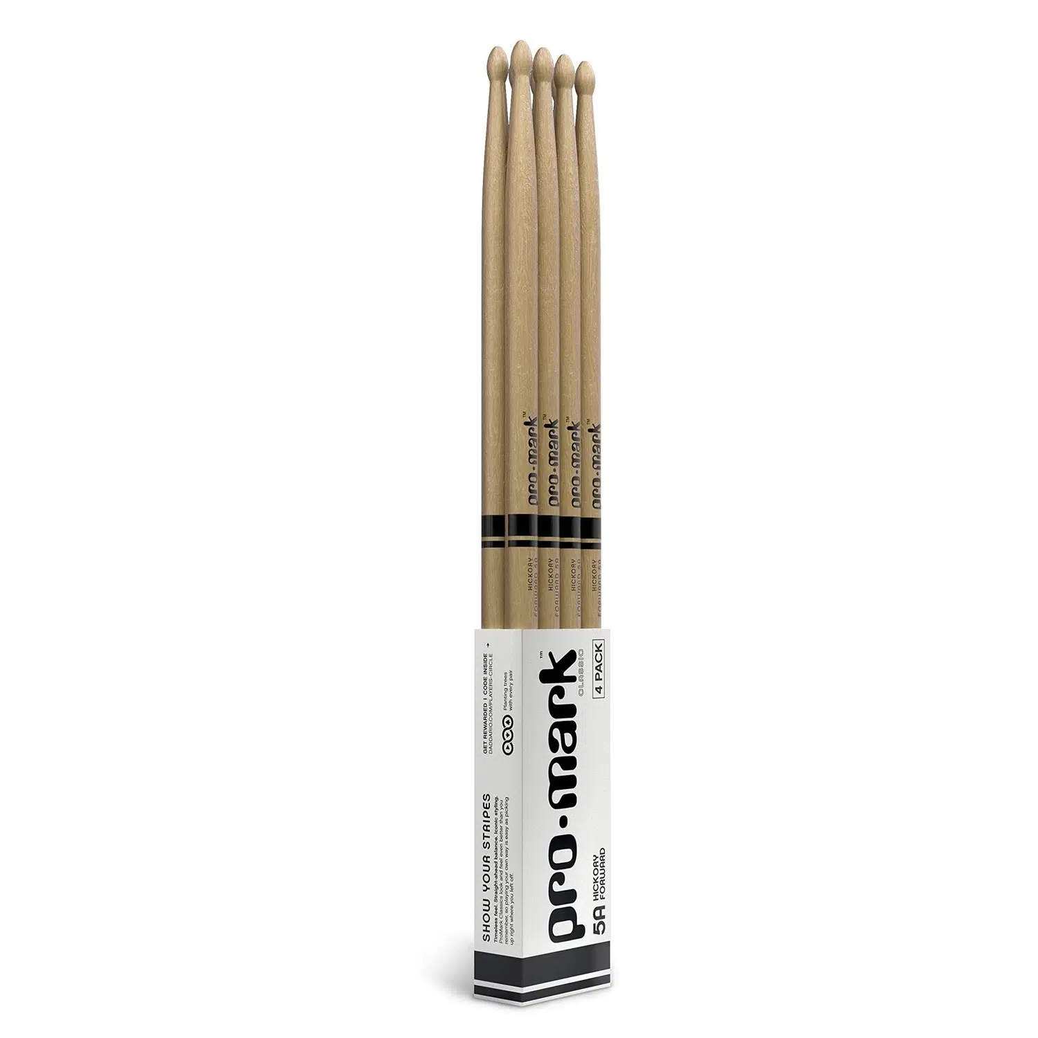 Promark TX5AW-4P 5A Hickory Baget (4'lü Avantaj Paketi) | Amerikan Hickory Ağacı - Ekonomik Set - Ahşap Uç