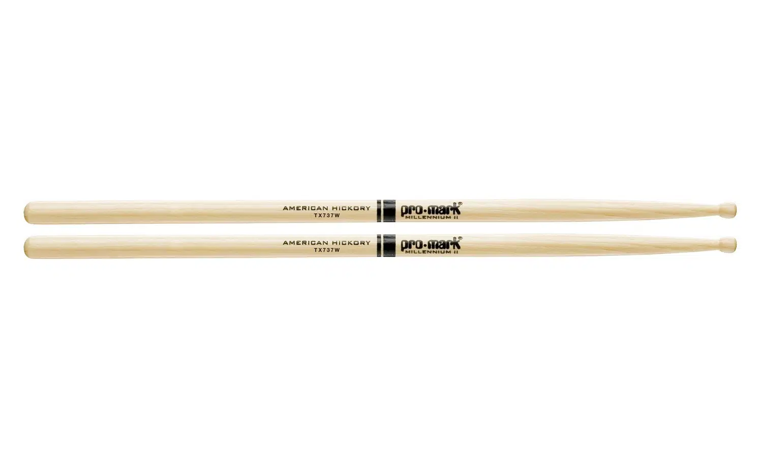 Promark TX737W 737 Hickory Wood Tip Baget | Amerikan Hickory Ağacı - İnce ve Hafif - Ahşap Uç